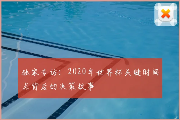 独家专访:2020年世界杯关键时间点背后的决策故事